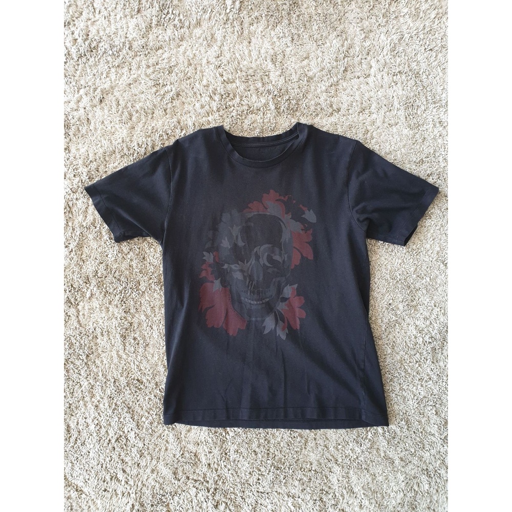 T-Shirt Women's Black Skull floral graphic